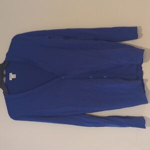 J. Crew Cobalt Blue V-Neck Wool Cardigan, Size S